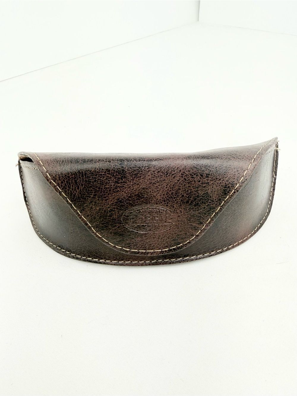 Fossil Dark Brown Soft Leather Glasses Sunglasses Case